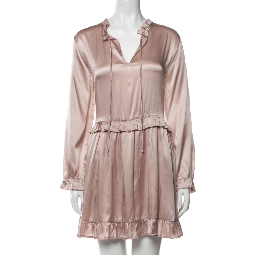 Anine Bing pale pink A-Line Silk Mini Dress with pockets Size:M